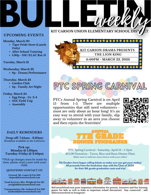 3.27 Weekly Bulletin